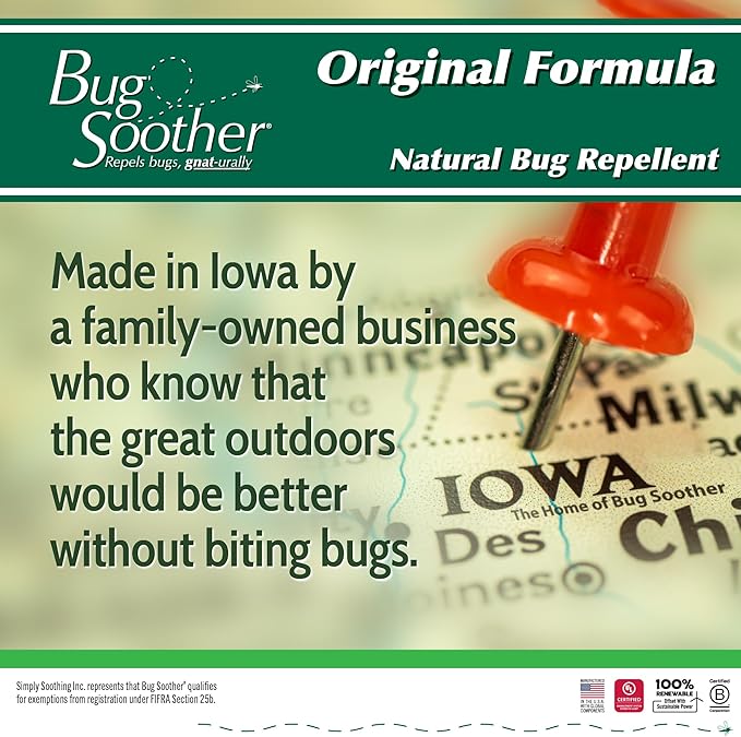 Bug Soother Spray 32 oz. - Natural Insect, Gnat and Mosquito Repellent & Deterrent with Essential Oils - 100% DEET-Free Safe Bug Spray for Adults, Kids, Pets, Environment - Made in USA…