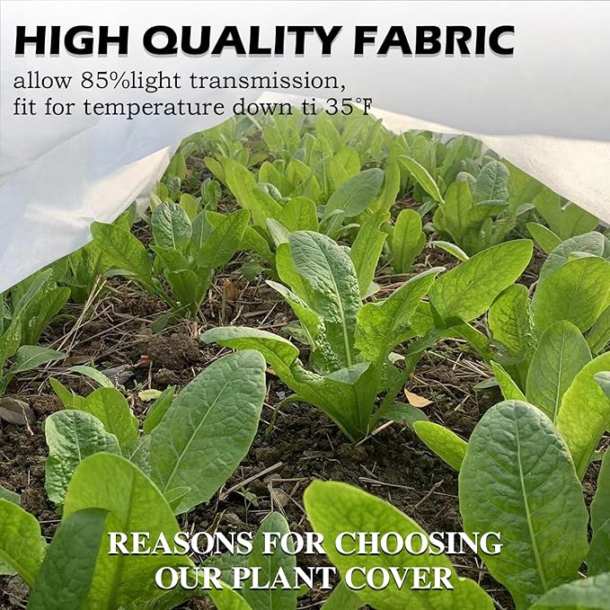 Plant Covers Freeze Protection 7 x 25 Ft, Thick Frost Cloth for Outdoor Plants, Winter Plant Blankets and Frost Covers for Garden Frost Protection, Floating Row Cover