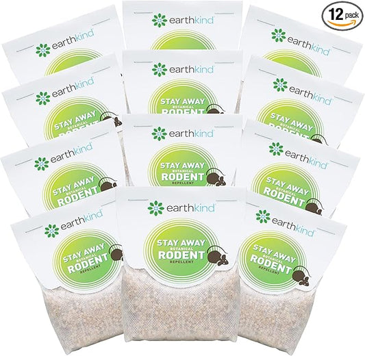 Stay Away Rodent Repellent - Pest Control for Indoor Use - Safe for Kids & Pets When Used As Directed - with Plant Fibers, Balsam Fir & Fragrance Oil - 12-Pack
