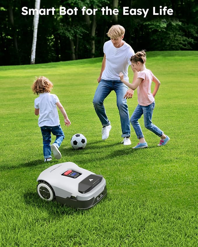 Robot Lawn Mower NO Wire - 0.21 Acre, Full Band RTK+4-Eye Vision Robotic Lawnmower, Automatic Mapping, 20 Multi-Zone Management, Accurate Obstacle Avoidance, Intelligent Path Planning, APP Control