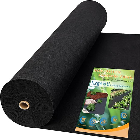 Weed Barrier Landscape Fabric | Heavy Duty Premium Weed Control Fabric -Durable & Eco-Friendly Weed Block Gardening Mat (8OZ 3x200ft, Non Woven)