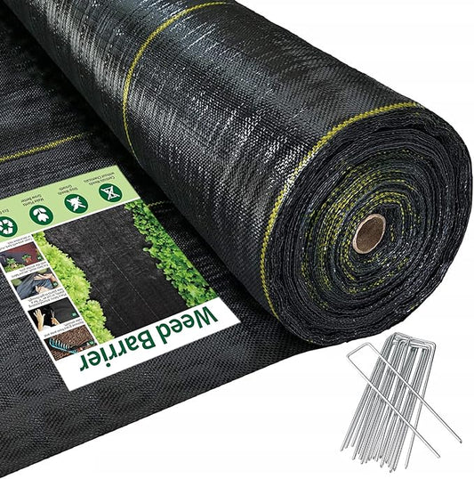 3ft x100ft Black Weed Barrier Landscape Premium Fabric-Heavy Duty Woven Ground Cloth with Superior Permeability Weed Control Convenient Design