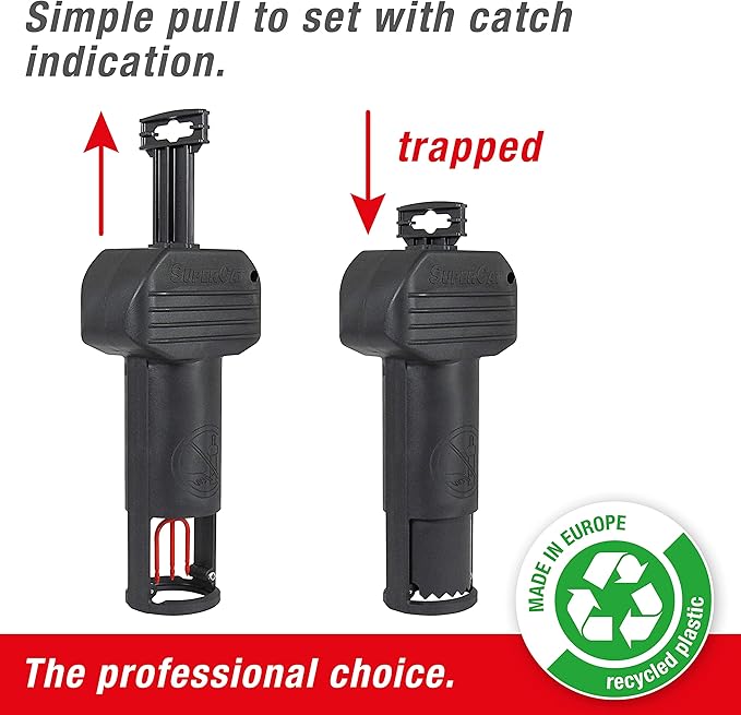 SWISSINNO Gopher & Vole Trap PRO SuperCat – Reusable Tunnel Trap with Dual-Trigger System – Easy to Set, Made in Europe – High Catch Rate - 1 Pcs