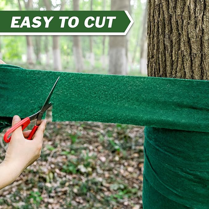 59Ft Tree Wrap(1 Pack), 3-Layer Design,4.7 Inch Width,Trunk Protector - Breathable Sunscreen Wrap for Damaged Bark & Heat Preservation - Easy to Handle & Stylish Design
