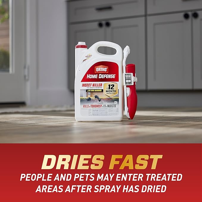 Ortho Home Defense Insect Killer for Indoor and Perimeter2 with Comfort Wand, Controls Ants, Roaches, Spiders and More, 1.1 gal., 2-Pack
