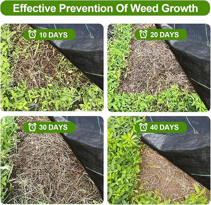 Landscape Weed Barrier Fabric - 2.95 x 16Ft. Perfect for Gardens, Landscaping, Ground Cover and Box Liners…