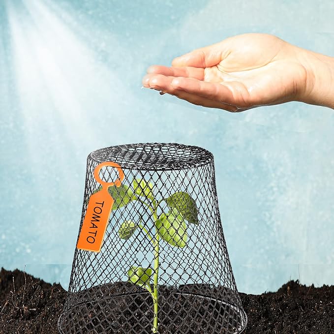 20 Pcs 9×9inch Chicken Wire Plant Covers Wire Garden Cloches Chicken Wire Cloche Plant Protector Metal Heavy Duty Garden Plant Cloche for Keeping Bunnies Chicken Squirrels Birds Other Out