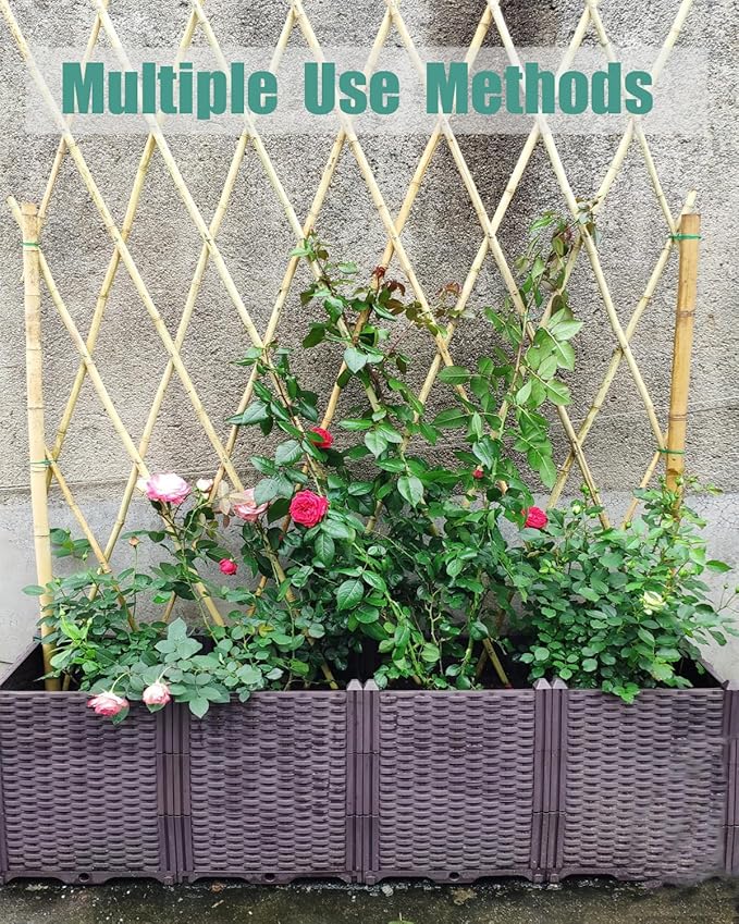 60 Pack 4 Ft Bamboo Stakes for Plant with 100 Twist Ties Bamboo Sticks Plant Support Garden Stakes Poles for Tomatoes Cucumber Grapes Pole Beans Trees Potted Dahlia Flowers