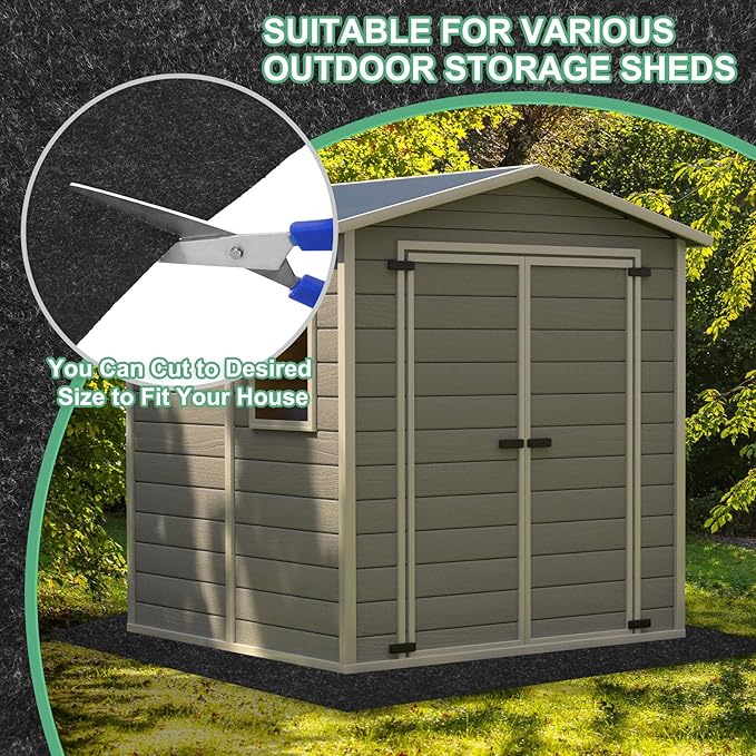 Outdoor Storage Shed Mat, 2.5x3 FT Waterproof Small Shed Flooring Mat for Patio Furniture Floor Protecting from Wear/Liquid/Dust/Oil, Non-Slip Carport Pad [Grey]