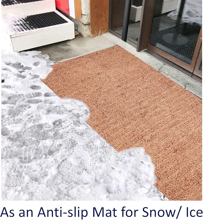 Deepthi Coco Coir Fiber Sheet Roll – 24 x 36 Inch, Pack of 3 – Natural Coconut Mat for Planters, Garden Beds, Pet Cages, Basket Liners, Reptile Bedding, Snow/Ice Anti-Slip Mat, Mulch Barrier