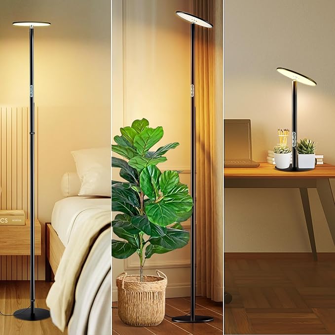 chiphy Grow Lights, Full Spectrum Plant Light for Indoor Plants, 40W, 10 Dimmable Brightness, 69" Heights Adjustable, 2025 Upgraded Compatible with Smart Plug, Ideal for Large Tall Plants