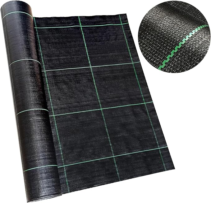 4ft x 100ft Landscape Fabric -Heavy Duty Weed Barrier Fabric for Landscaping, Weed Blocker Cloth,Geotextile Fabric for Garden, Driveway & Ground Cover, Garden Weed Mats,Grid Design