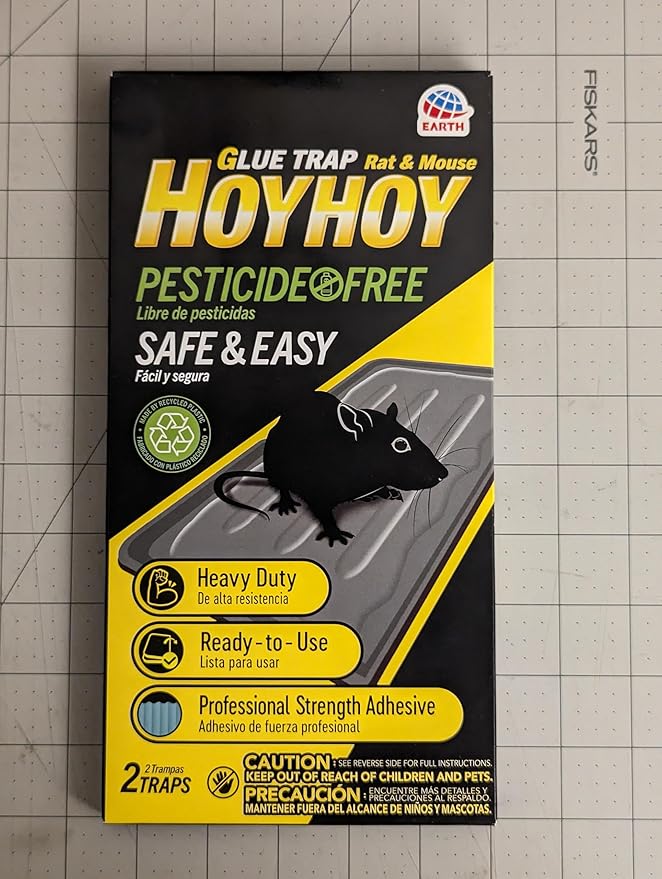 HOY HOY Regular Size Rat & Mouse Indoor/Outdoor Glue Trap (4 Pack)