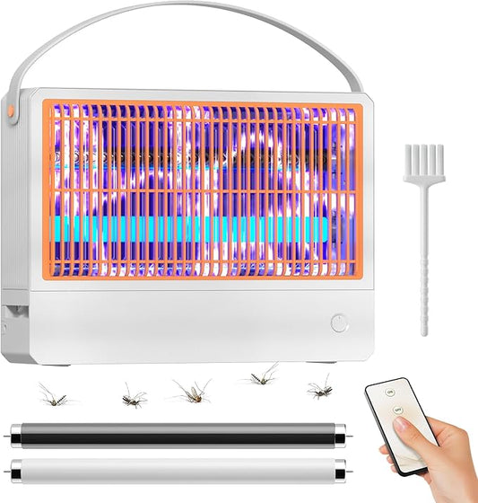 20W Mosquito Killer Lamp, Fruit Fly Traps for Indoors Electric Bug Zapper for Home, Mosquito Repellent Moth Light Gnat Insect Killer with 2 Replacement Bulbs