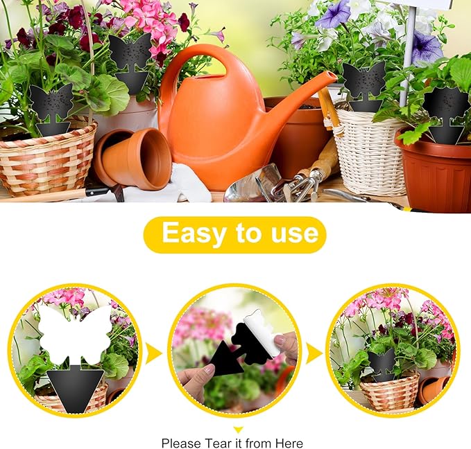 Fruit Fly Traps, 100 Pack Black Sticky Traps, Fungus Gnat Traps, Plant Fly Stickers for Indoor and Outdoor Use Protect The Plant