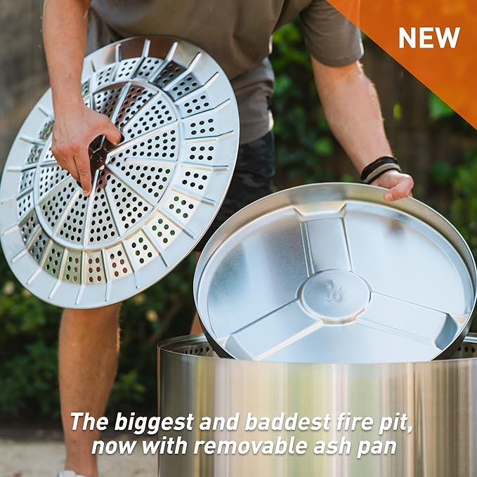 Solo Stove Yukon Big Yard Bundle 2.0 | Incl. Yukon Smokeless Fire Pit with Stand, Shelter, Shield, Portable for Wood Burning, Removable Ash Pan, Stainless Steel, H: 19.8in x Dia: 27in, 50.85lbs