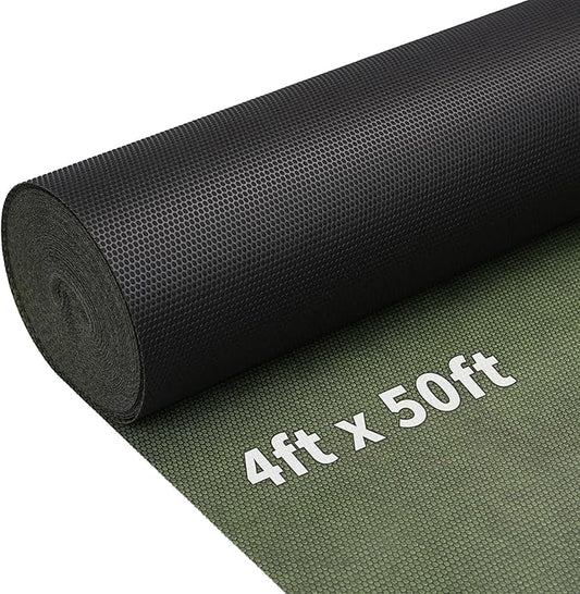 4x50ft Weed Barrier Fabric & Landscape Fabric,5.8oz Heavy-Duty Non-Woven Ground Cover, Easy Setup Weed Control Mat for Garden, Yard, Farm, Orchard, Fruit Trees
