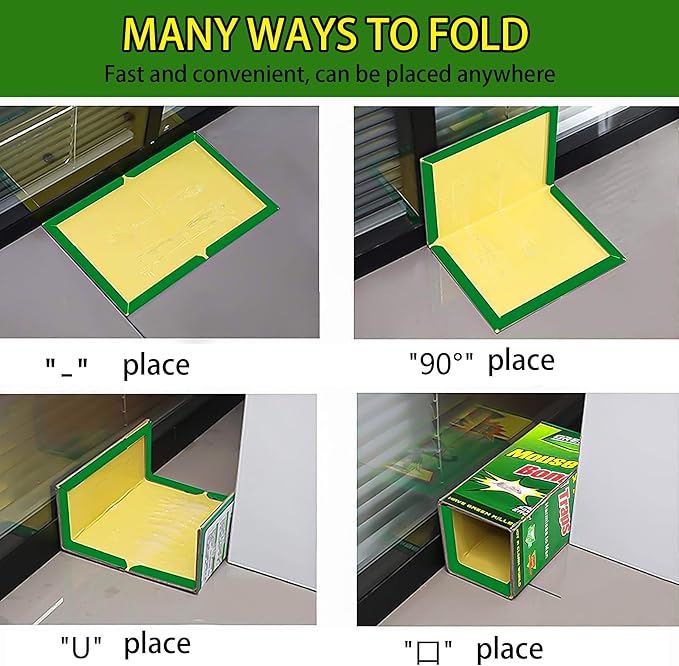 Ezoon 36 Pack Large Mouse Glue Traps with Enhanced Stickiness, Sticky Rat Traps, Sticky Snake Traps, Mouse Traps Sticky Pad Board for House Indoor Outdoor, Easy to Set, Extra Large (8.3" x 12")