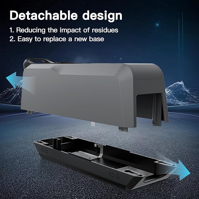 Electric Mouse Trap Refill for Home, Reusable No-Touch Electric Mouse Trap Zapper with Powerful Voltage Effectively Kills Mice in Living Rooms, Kitchens, Garages, and More, 4 Pack, Black