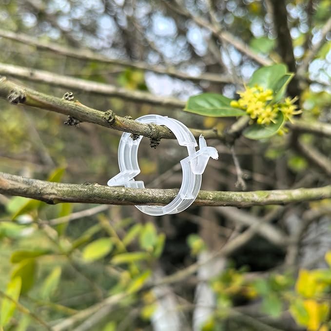Safety Plastic fixed Clamp, Reusable Garden Support Clips for Climbing Plants, Plastic Trellis Clips for Fixing Tomato, Grape Vine, and Vegetable Plants (150, WHITE)