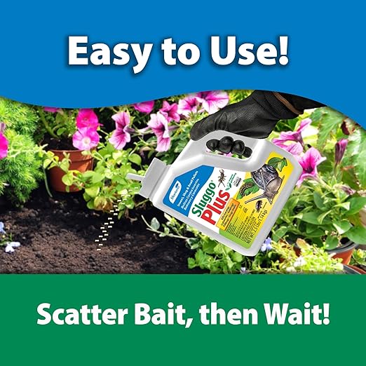 Monterey Sluggo Plus Bundled with Measuring Spoon - Snail & Slug Killer, Plus Controls Other Insects, OMRI Listed for Organic Gardening - 2.5 lb jug