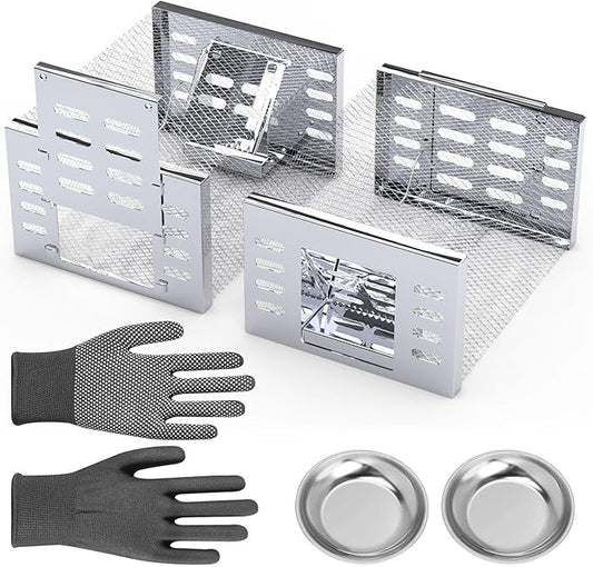 2 Pack Humane Rat Trap, Metal Automatic Continuous Mouse Chipmunk Cage Traps and Other Small Live Animals Cage, Easy to Catch and Release, Work for Indoor Outdoor