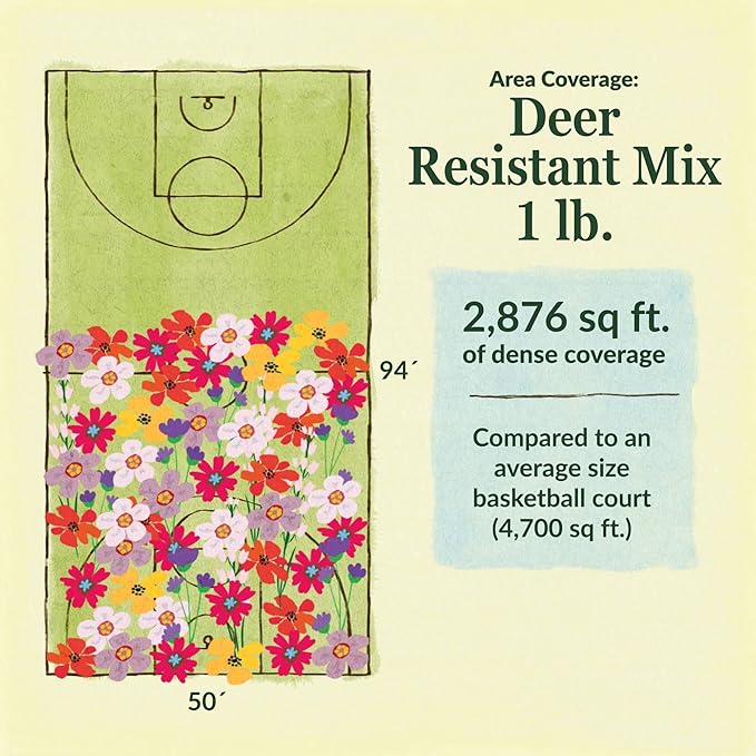 Ferry-Morse Deer Resistant Mix Bulk Wildflower Seeds, 1lb