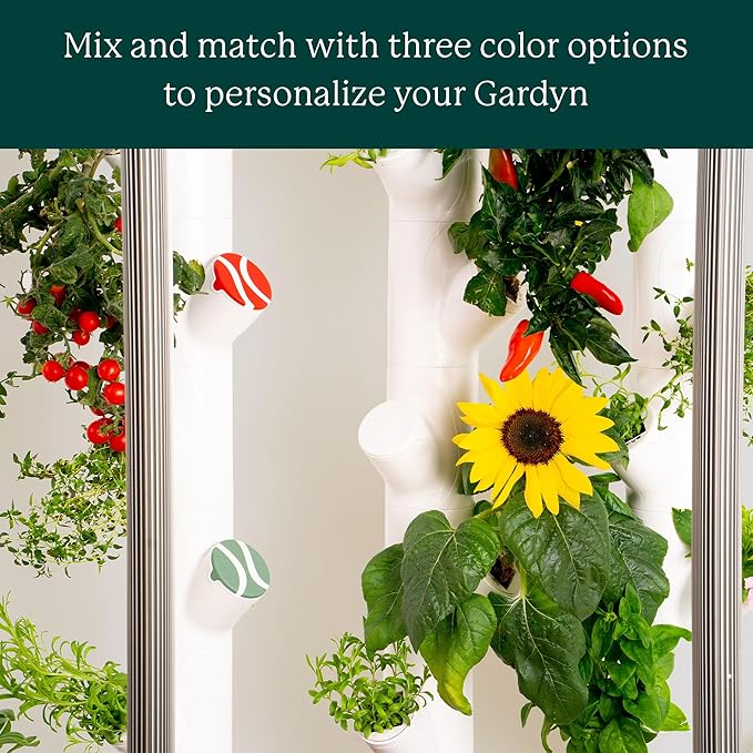 Gardyn Caps for Your Gardyn Hydroponics Growing System & Indoor Garden - Perfect Solution for a Cleaner & More Beautiful Garden - Must-Have for Growing Fewer Than 30 Plants - 5 Pack, Red Amaranth