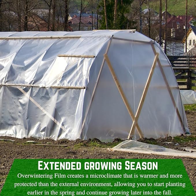 Farm Plastic Supply - 6 Mil White Plastic Sheeting - Overwintering Film, 6 Mil White Plastic Film, Greenhouse Plastic, Durable Plastic Sheeting (20' x 125')