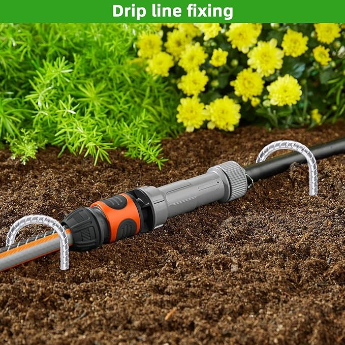 Trampoline Stakes Anchors High Wind 12inx6mm Galvanized U Hook 6pcs Rebar Stakes – Heavy Duty Ground Anchors for Trampoline,Yard & Inflatable,Landscape Metal Stakes for Outdoor Decorations