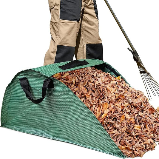 30 Gallon Leaf Collector, Leaf Bag Chute, Portable Pop Up Leaf Bags, Foldable Dustpan Leaf Pick Up Tools Leaf Loader, Reusable Yard Garden Bags for Leaves Lawn Trash(100 L) Dimensions