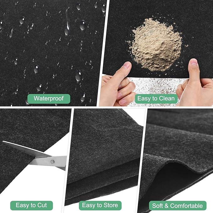 Outdoor Storage Shed Mat, 2.5x4 FT Waterproof Small Shed Flooring Mat for Patio Furniture Floor Protecting from Wear/Liquid/Dust/Oil, Non-Slip Carport Pad [Grey]