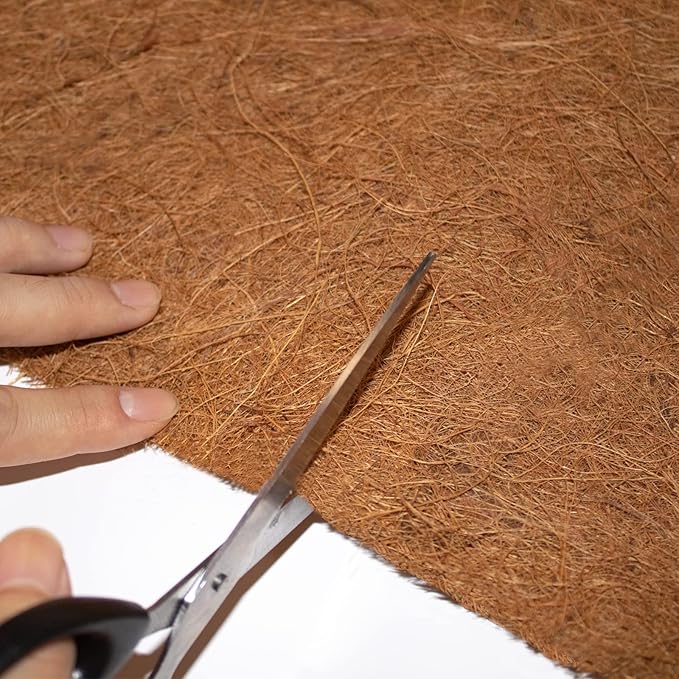 MIOHNAN Natural Coco Coir Fiber Liner Roll Sheet, Coconut Fiber Pad, Coconut Husk Liners Mat for Planters Baskets, DIY Moss Pole - 16x48 inch