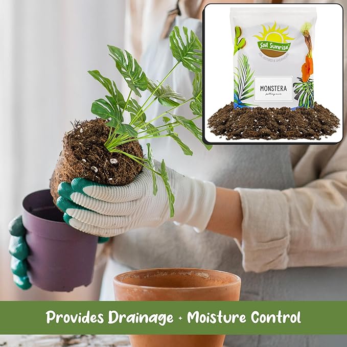 Monstera Houseplant Potting Soil Mix (8 Quarts), Custom Blend for Growing and Repotting