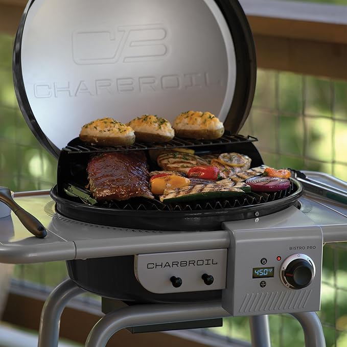 Bistro Pro Electric Grill & Griddle + Charcoal Mode, Black - 25302145