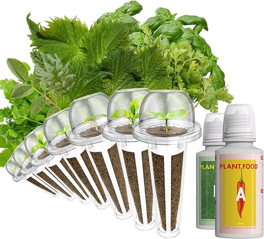 Gourmet Herb Seeds Pod Kit for AeroGarden, idoo, Ahopegarden, MUFGA Hydroponics Garden Include Cilantro, Basil, Parsley, Mint, Liquorice, 7-Pods, 350+ Seeds