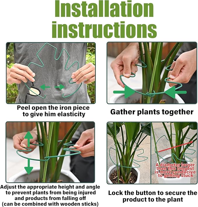 5PCS Monstera Plant Support Stem 9 x 7.6 in- Durable Stabilizer Set for Indoor Climbing Plants, Holders for Enhancing Growth, Ideal Gift for Plant Lovers, Fishbone Cactus Stake Garden Tool