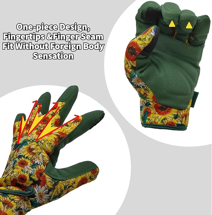 Thorn Proof&Puncture Resistant Gardening Gloves with Grip,Garden Gloves for Women, Leather Work Gloves,Gifts