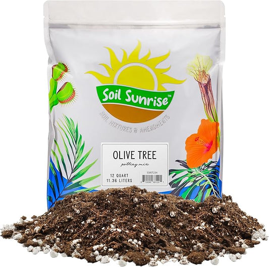Olive Tree Potting Soil Mix (12 Quarts), for Planting, Repotting, and Growing Olive Bushes/Plants