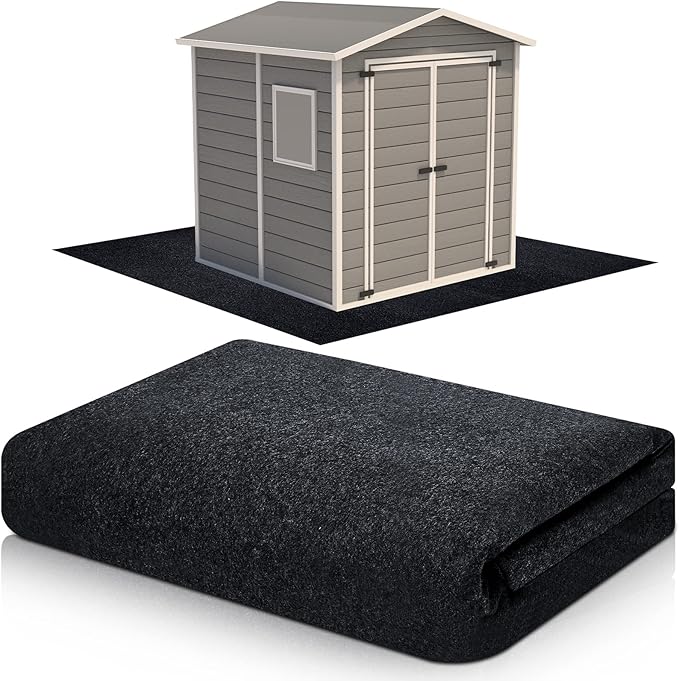 Haull Outdoor Storage Shed Floor Moat Waterproof Outdoor Carport Mat Thickened Soft Patio Furniture Pad Washable with Non Slip Backing, Storage Shed Not Included(4 x 3 ft)