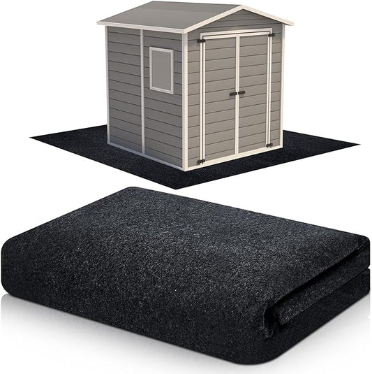 Haull Outdoor Storage Shed Floor Moat Waterproof Outdoor Carport Mat Thickened Soft Patio Furniture Pad Washable with Non Slip Backing, Storage Shed Not Included(3 x 3 ft)