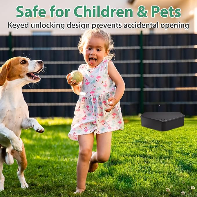 Rat Station Box with Keys, 2 Pack Rodent Station Keeps Rats Away, Keeps Children and Pets Safe, Key Unlocking, Reusable & Long-Lasting, Indoor & Outdoor