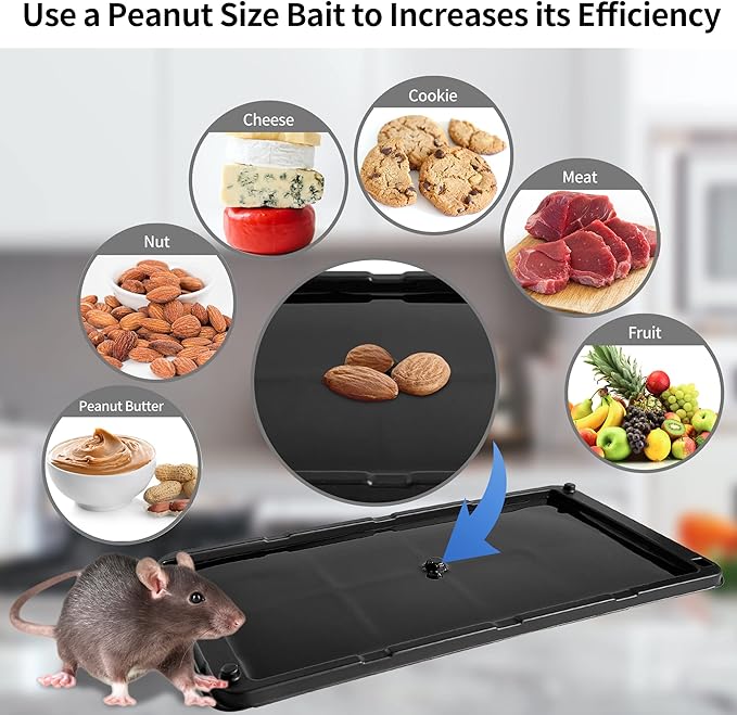 LULUCATCH Super Glue Traps 48 Pack for Mice & Snakes, Larger, Heavier Sticky Traps with Non-Toxic Glue. Sticky Mouse Traps Indoor, Easy to Set, Pet Safe Pest Control