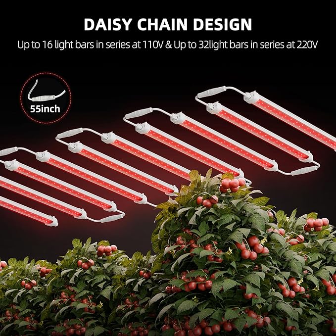 Spider Farmer GlowR40 LED Plant Grow Light, Deep Red Supplemental Lighting Bar 2ft, 650-665NM High Efficiency Growing for Indoor Plants Bloom Flower