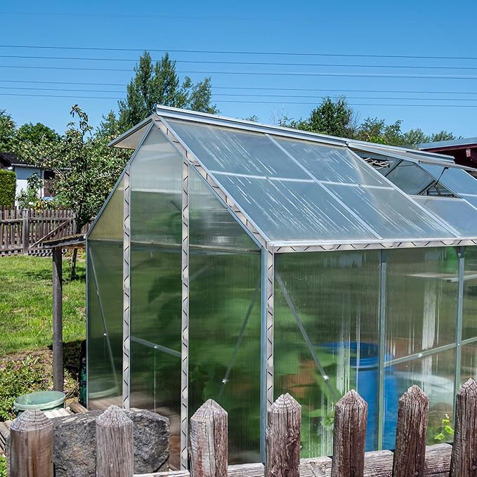 10 Set Greenhouse Spring Wire and Lock Channel Kit,6.6 FT PVC-Coated Wires & Aluminum Channels for Plastic Film,Shade Cloth Attachment System