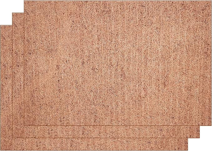 Deepthi Coco Coir Fiber Sheet Roll – 24 x 36 Inch, Pack of 3 – Natural Coconut Mat for Planters, Garden Beds, Pet Cages, Basket Liners, Reptile Bedding, Snow/Ice Anti-Slip Mat, Mulch Barrier