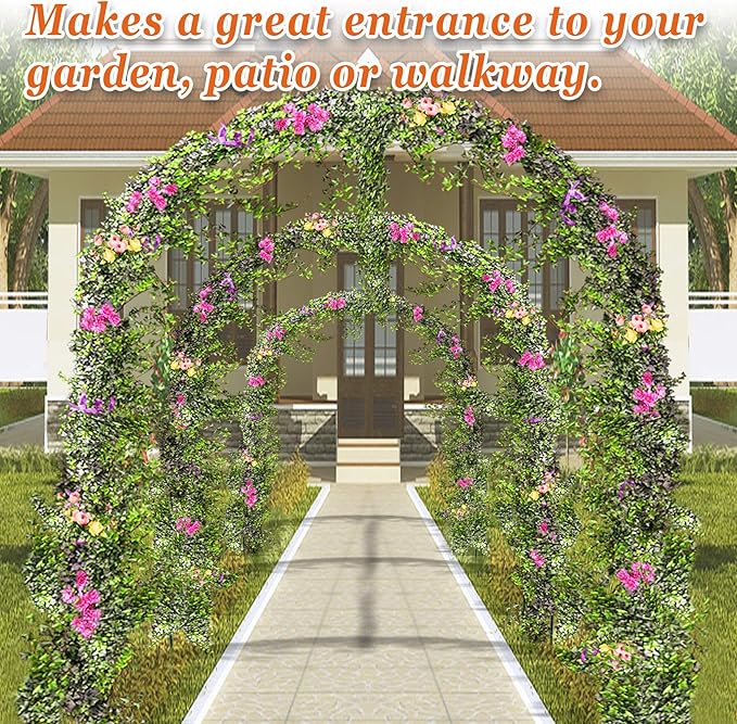 Strong Camel Greenhouse Replacement Frame for Larger Hot Garden House, Support Arch Frame Climbing Plants/Flowers/Vegetables (16.4'x 7' x 7.2')