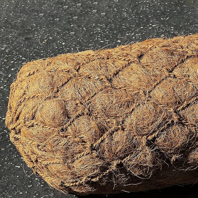 Sandbaggy Coir Fiber Log – 16" Diameter | 100% Biodegradable Erosion Control - Coconut Fiber - Slope Erosion (16" x 10 ft, 5, Count)