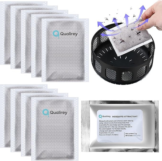 12 Pack Mosquito Attractant in Bulk, Lure for Bug Zapper Bait Refill Compatible with All Mosquito Trap Enhances Catch Rates for Indoor Outdoor Traps, Safe and Long Lasting