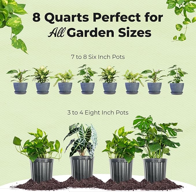 Organic Aroid Potting Mix by Perfect Plants | Chunky Gardening Soil for Tropical Indoor House Plants | Pine Bark Chips and Mycorrhizae (8qt)